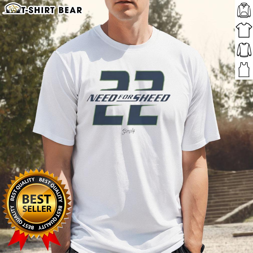 Alt Text: Official Need For Sheed 22 Graphic T-Shirt featuring bold design and vibrant colors, perfect for basketball fans.