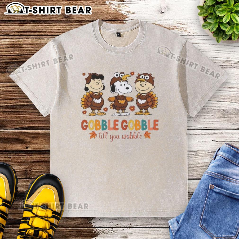 Official Snoopy and Friends Thanksgiving T-shirt featuring a fun turkey design for cozy holiday cosplay.