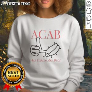 Original Acab All Carlos Bug-Like Sketch Sweatshirt featuring a unique graphic design, perfect for casual streetwear.