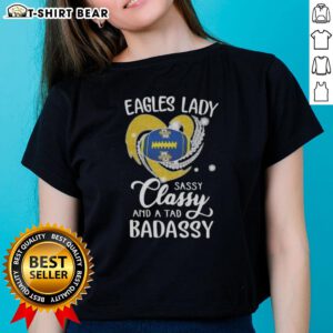Original Marquette Golden Eagles Lady Sassy Classy Tee featuring a diamond heart design for stylish fans.