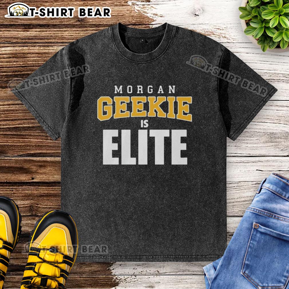 Alt Text: Original Morgan Geekie Is Elite short shift washed t-shirt in casual style, perfect for fans and fashion enthusiasts.