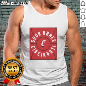 Alt Text: Original Shon Abaev full court Cincinnati Bearcats basketball tank top in vibrant colors, perfect for sports fans.