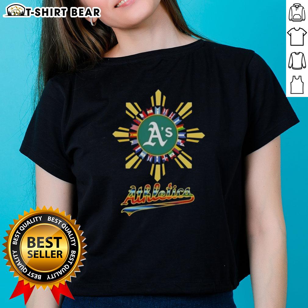 Premium 2025 Oakland Athletics Baseball X Hispanic Ladies Tee featuring stylish design and comfortable fit for fans.