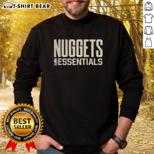 Premium Denver Nuggets Essentials NBA Logo Sweatshirt in navy, featuring the iconic team logo and comfortable fit.