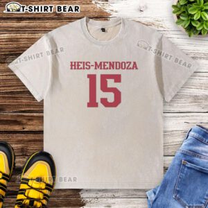 Alt Text: Premium Heis Mendoza 15 Washed T-Shirt in soft cotton, featuring a stylish design perfect for casual wear.