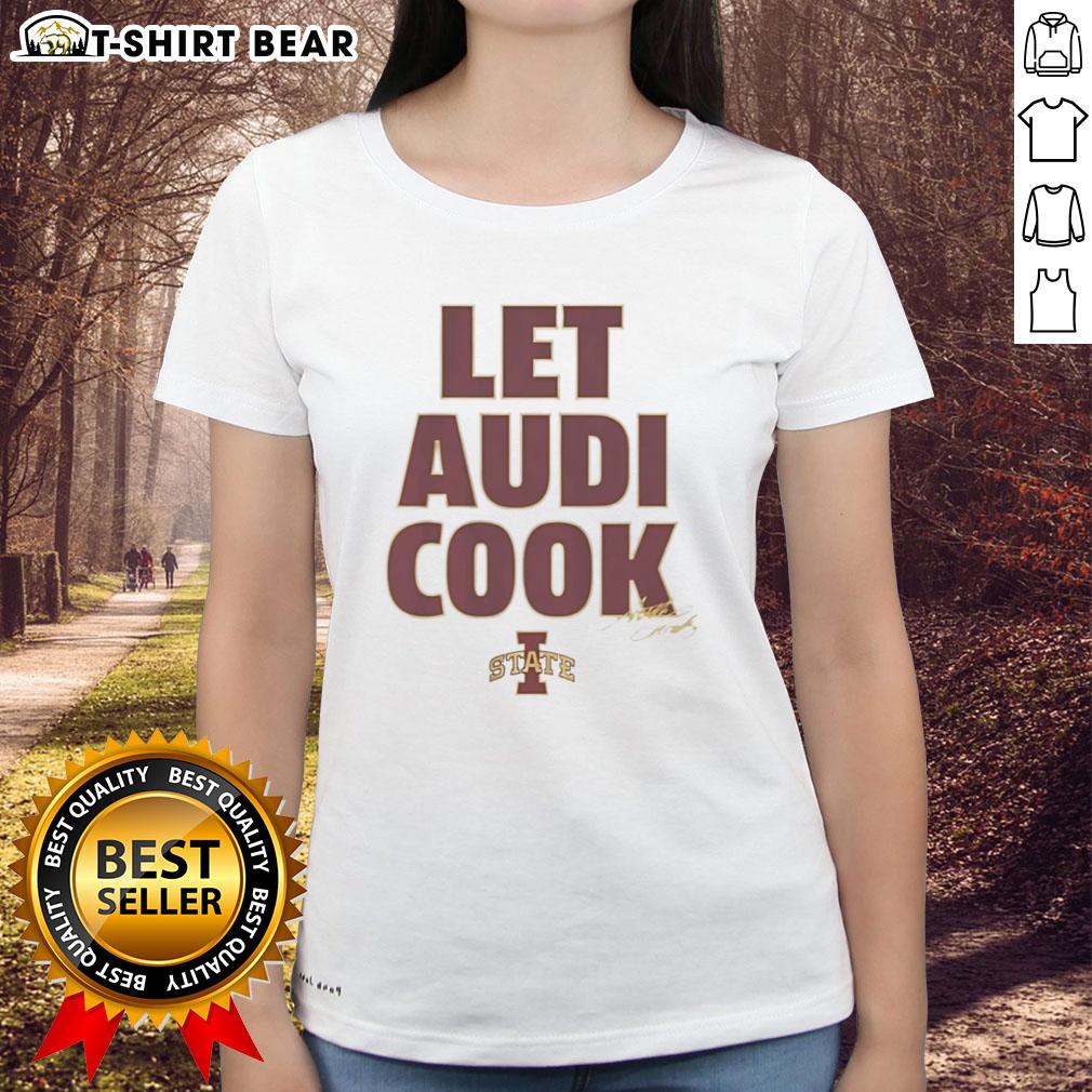 Premium Iowa State Cyclones Let Audi Cook ladies tee showcasing team spirit and style for female fans.