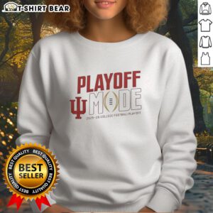 Pretty Indiana Hoosiers CFP 2025-2026 playoff mode logo sweatshirt featuring vibrant team colors and stylish design.