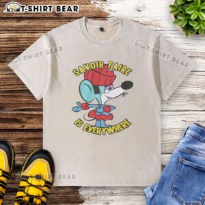 Pretty Savoir Faire Is Everywhere washed t-shirt in soft fabric, featuring a stylish design perfect for casual outfits.