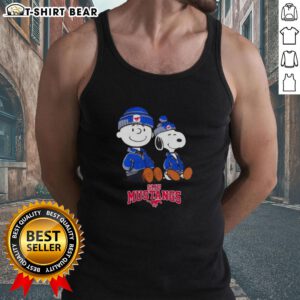 Pretty Smu Mustangs X Snoopy and Charlie Brown tank top featuring vibrant graphics and a stylish design for fans.