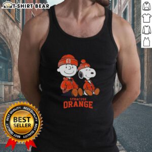 Pretty Syracuse Orange X Snoopy and Charlie Brown tank top featuring vibrant graphics and a trendy design.