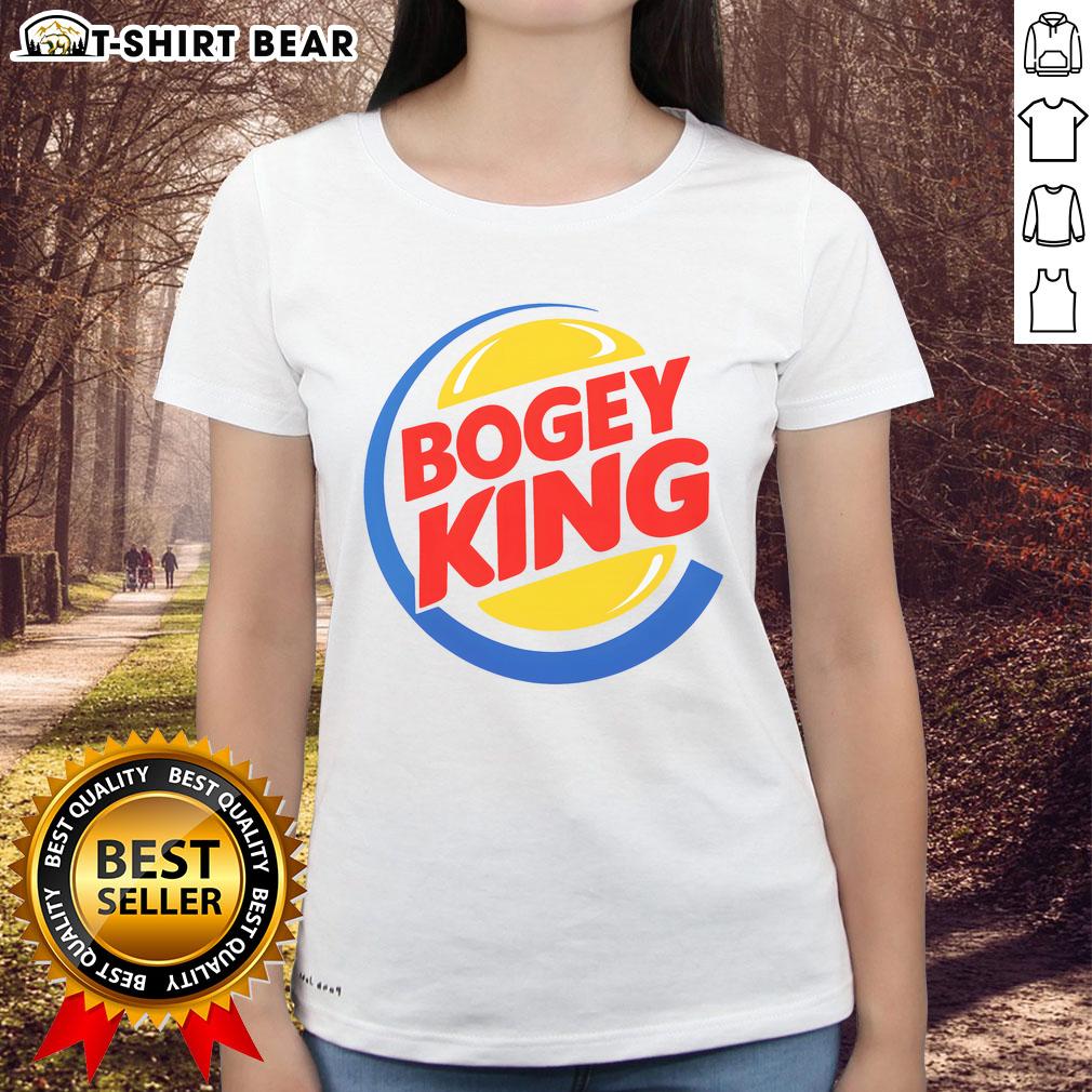 Top Bogey King Burger King logo on a stylish ladies tee, perfect for burger enthusiasts and casual wear.