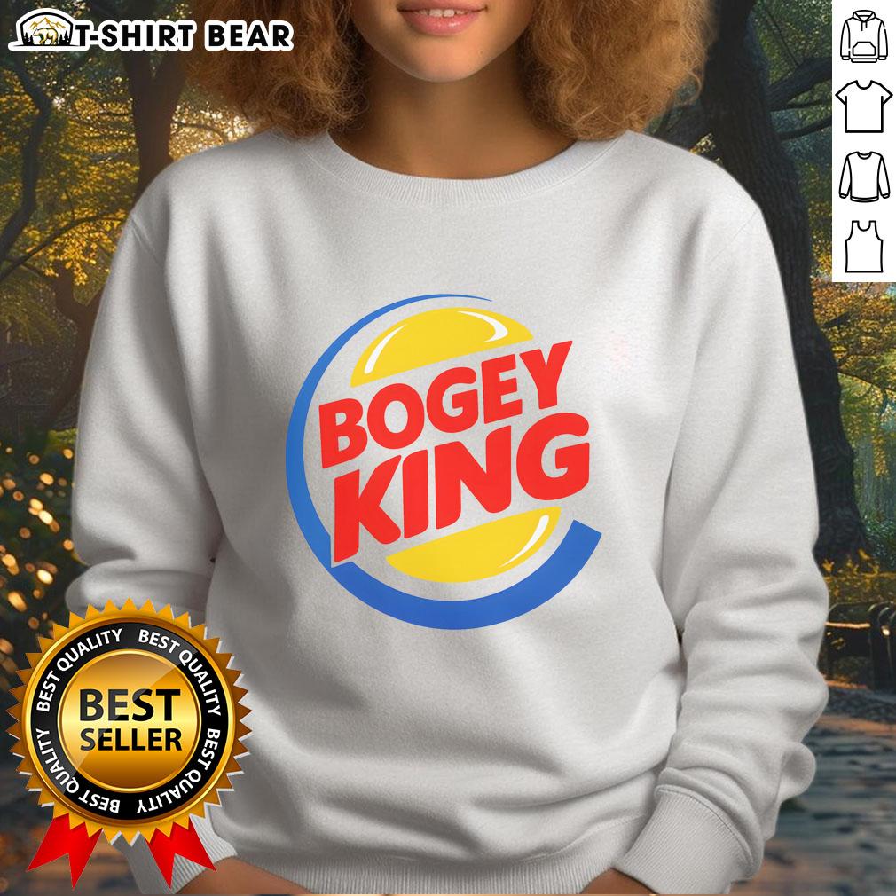 Top Bogey King Burger King logo sweatshirt featuring a stylish design for fans of fast food fashion.