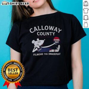Top Calloway County Basketball Fillmore The Swamprat Ladies Tee showcasing team spirit and vibrant colors.