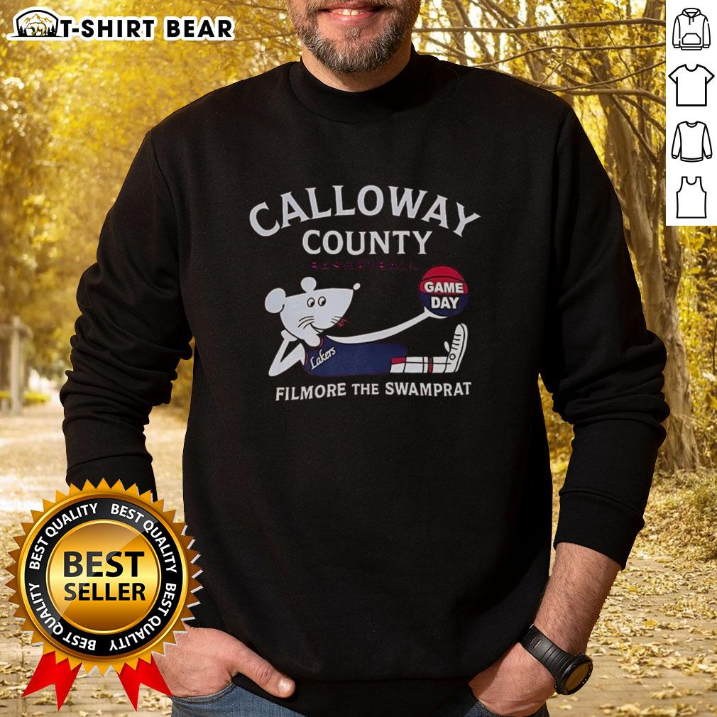Top Calloway County Basketball Fillmore The Swamprat sweatshirt featuring vibrant graphics and a cozy design.