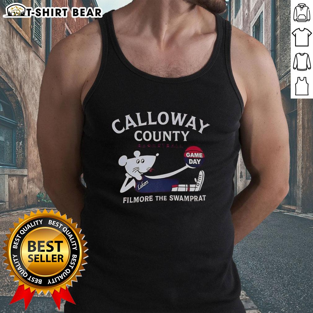 Alt Text: Top Calloway County Basketball Fillmore The Swamprat tank top featuring vibrant graphics and a stylish design.