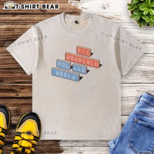Top Fix Yourself 847 World Washed T-Shirt in soft fabric, featuring a trendy design perfect for casual wear.