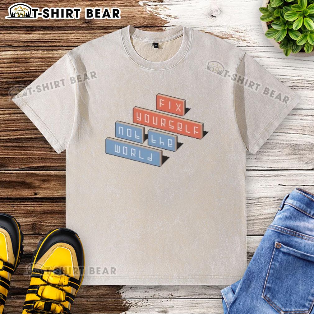 Top Fix Yourself 847 World Washed T-Shirt in soft fabric, featuring a trendy design perfect for casual wear.