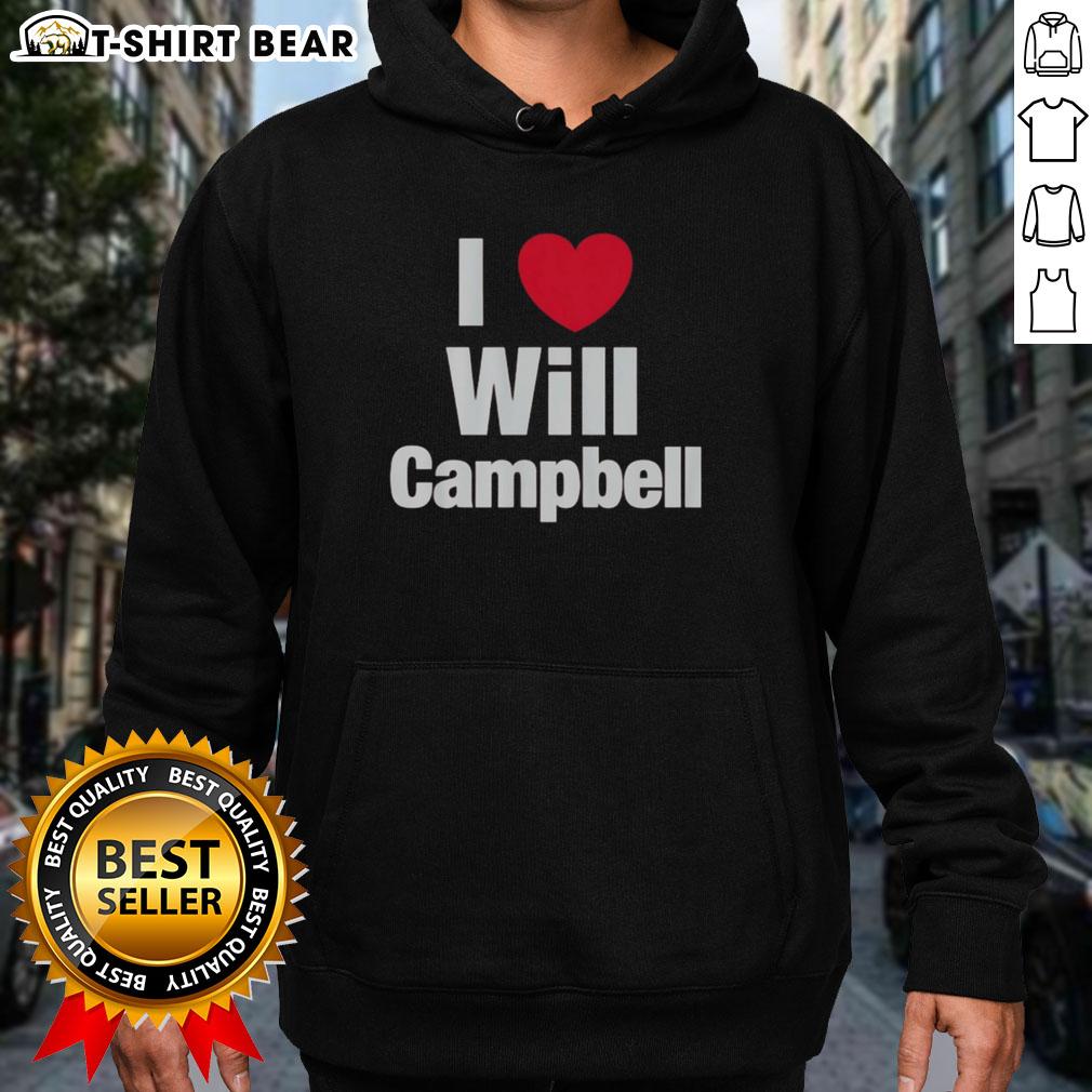 Top I Love Will Campbell New England Patriots Hoodie, featuring team colors and logo, perfect for fans.