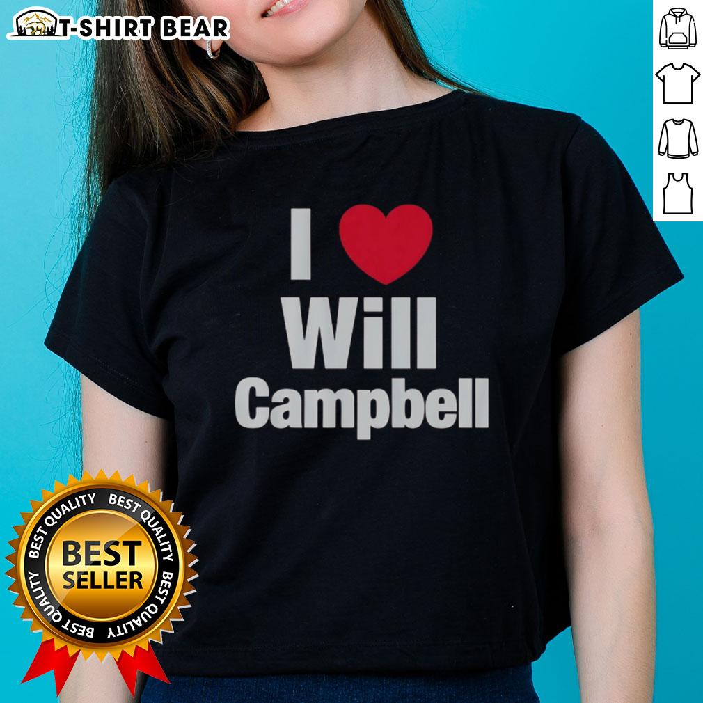 Top I Love Will Campbell New England Patriots Ladies Tee in vibrant colors, perfect for passionate female fans.