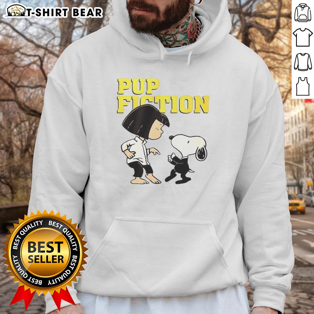 Top Lucy and Snoopy Pulp Fiction hoodie featuring vibrant graphics and a stylish design for fans of classic pop culture.