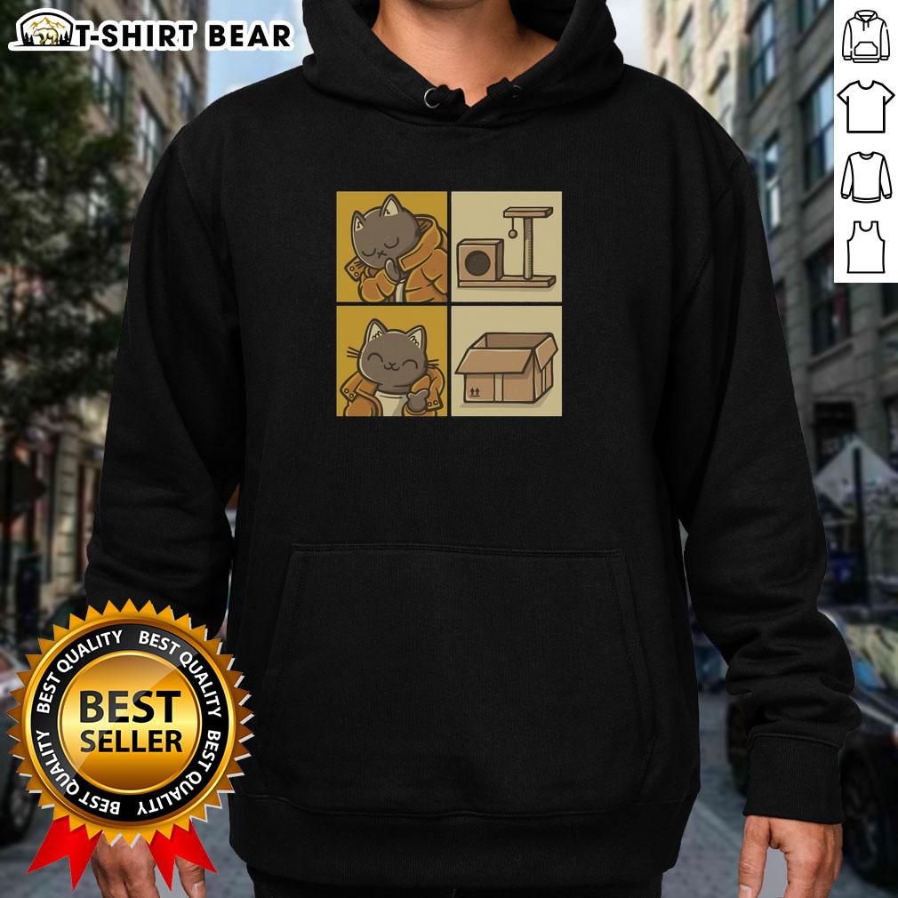 Alt Text: Adorable cat wearing a trendy hoodie, showcasing the Top Meme Cat Hoodie in vibrant colors and playful design.