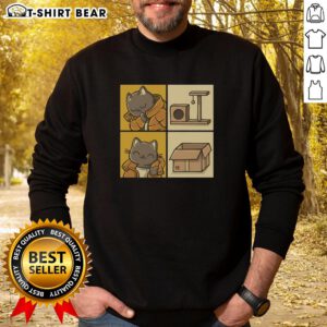 Trendy Top Meme Cat Sweatshirt featuring a playful cat graphic, perfect for casual wear and meme lovers.