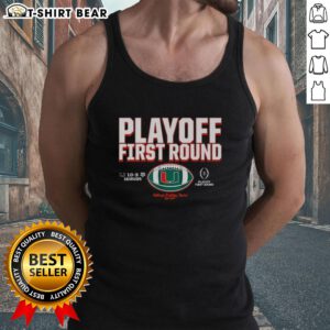 Miami Hurricanes 2025 CFP Winner tank top, showcasing team spirit for the top playoff first round.