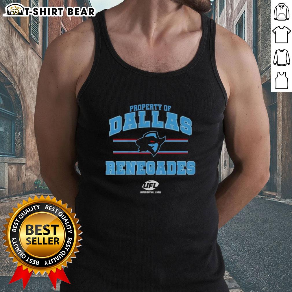 Dallas Renegades UFL logo tank top showcasing vibrant design and team spirit for fans of the UFL.