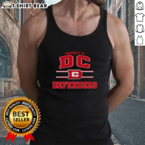 DC Defenders UFL logo tank top showcasing vibrant design for fans of the team and stylish sports apparel.