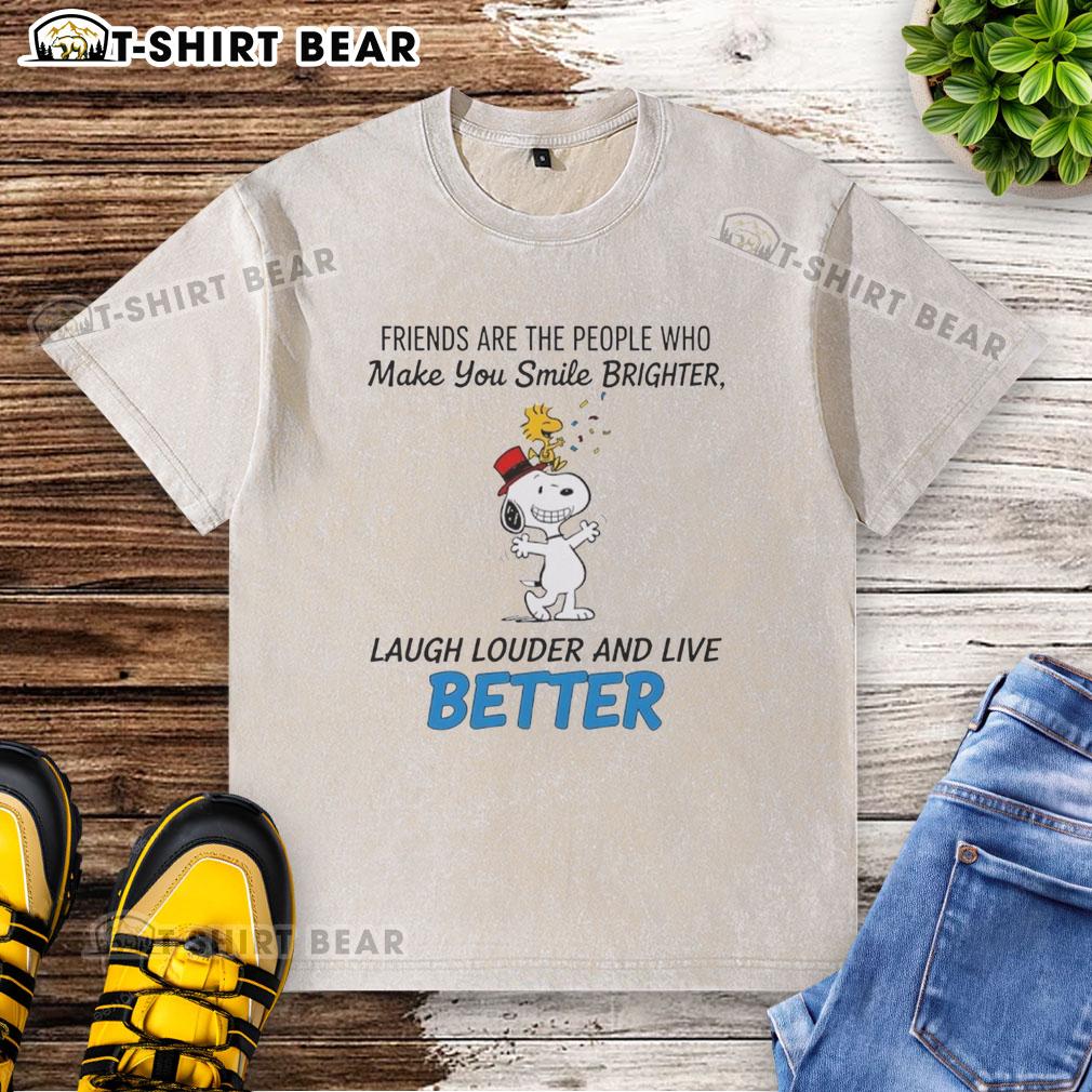 Top Snoopy Friends T-shirt featuring a cheerful design that brightens your day and spreads joy and laughter.