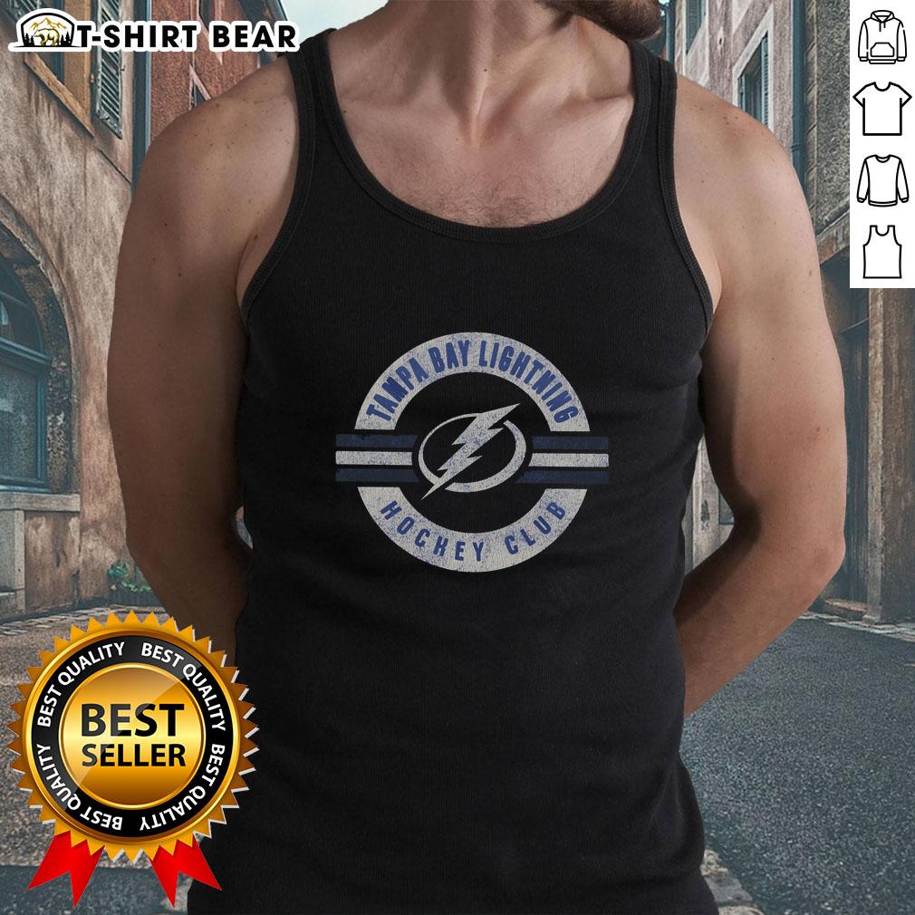 Top Tampa Bay Lightning surround tank top featuring team colors and logo, perfect for fans and summer wear.