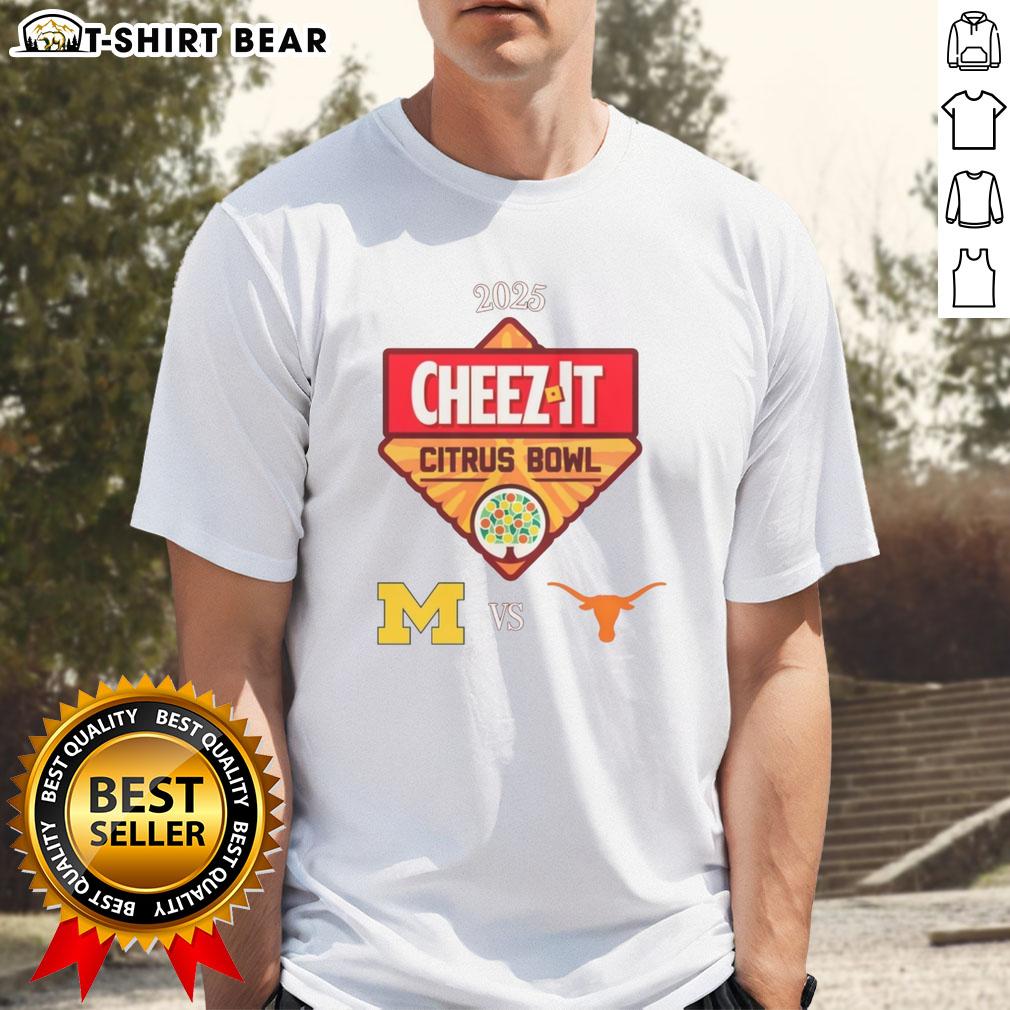 2025 Citrus Bowl T-Shirt featuring Texas Longhorns vs Michigan Wolverines design, perfect for college football fans.