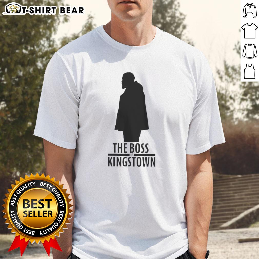 Top The Boss Of Kingstown T-Shirt featuring bold graphics and a stylish design, perfect for fans of the show.