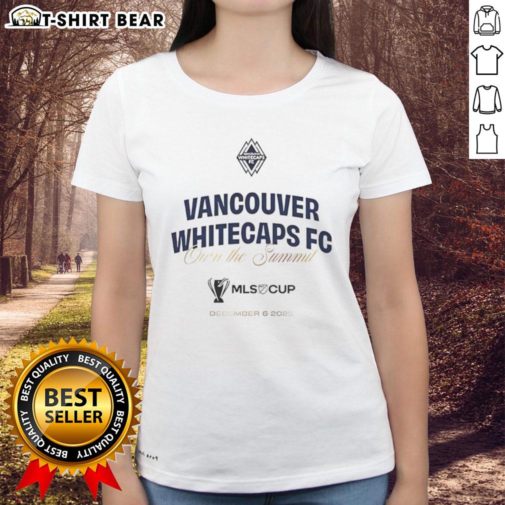Top Vancouver Whitecaps FC Ownthe Summit 2025 ladies tee in vibrant colors, perfect for stylish fans and supporters.