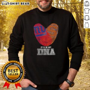 Awesome Fingerprints New York Giants X Syracuse Orange sweatshirt design showcasing team spirit and unique style.