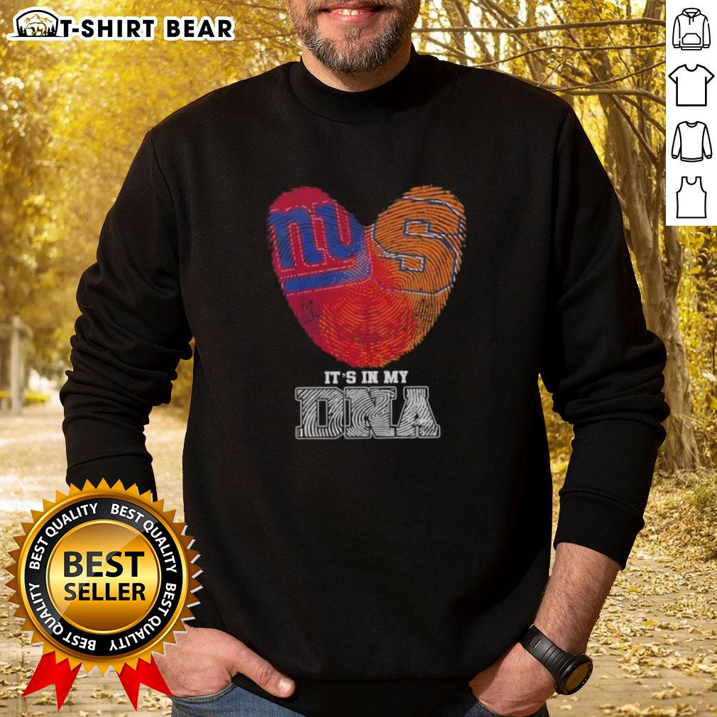 Awesome Fingerprints New York Giants X Syracuse Orange sweatshirt design showcasing team spirit and unique style.