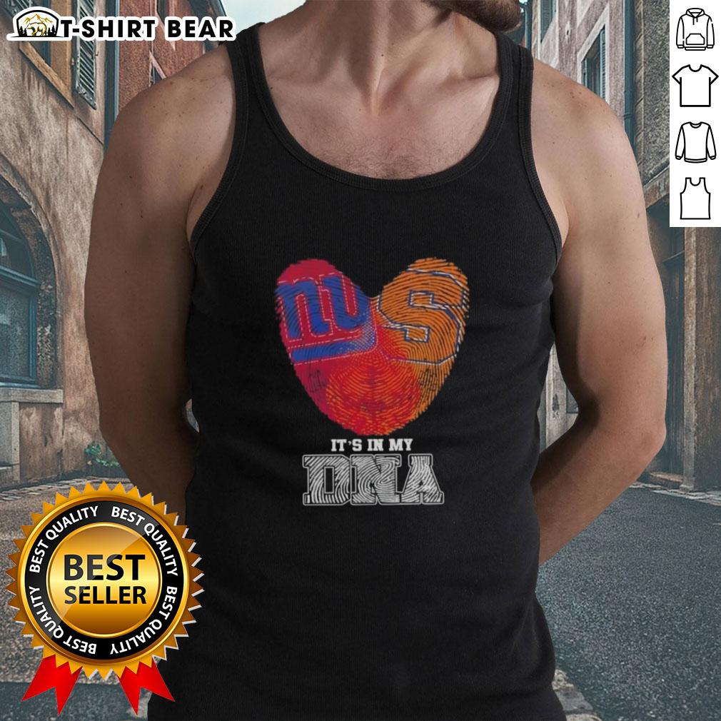 Awesome Fingerprints New York Giants X Syracuse Orange tank top showcasing team spirit and unique design in DNA style.