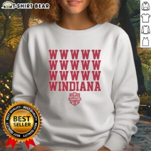 Awesome Indiana Football Windiana 2025 National Champions Sweatshirt showcasing team pride and victory.