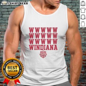 Awesome Indiana Football Windiana 2025 National Champions tank top featuring bold graphics and vibrant colors.