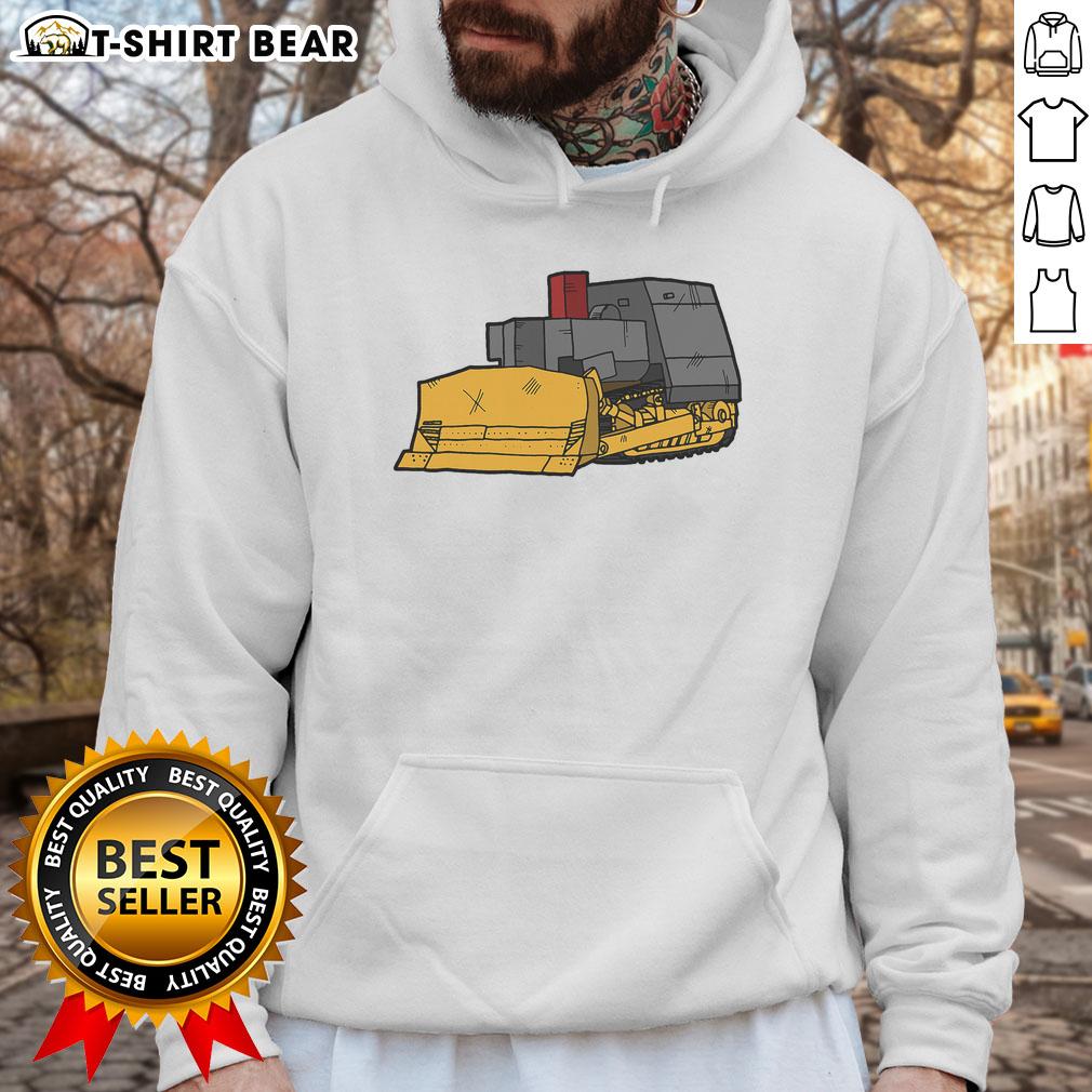 Awesome Killdozer modified bulldozer hoodie featuring a unique design, perfect for fans of heavy machinery and urban legend.