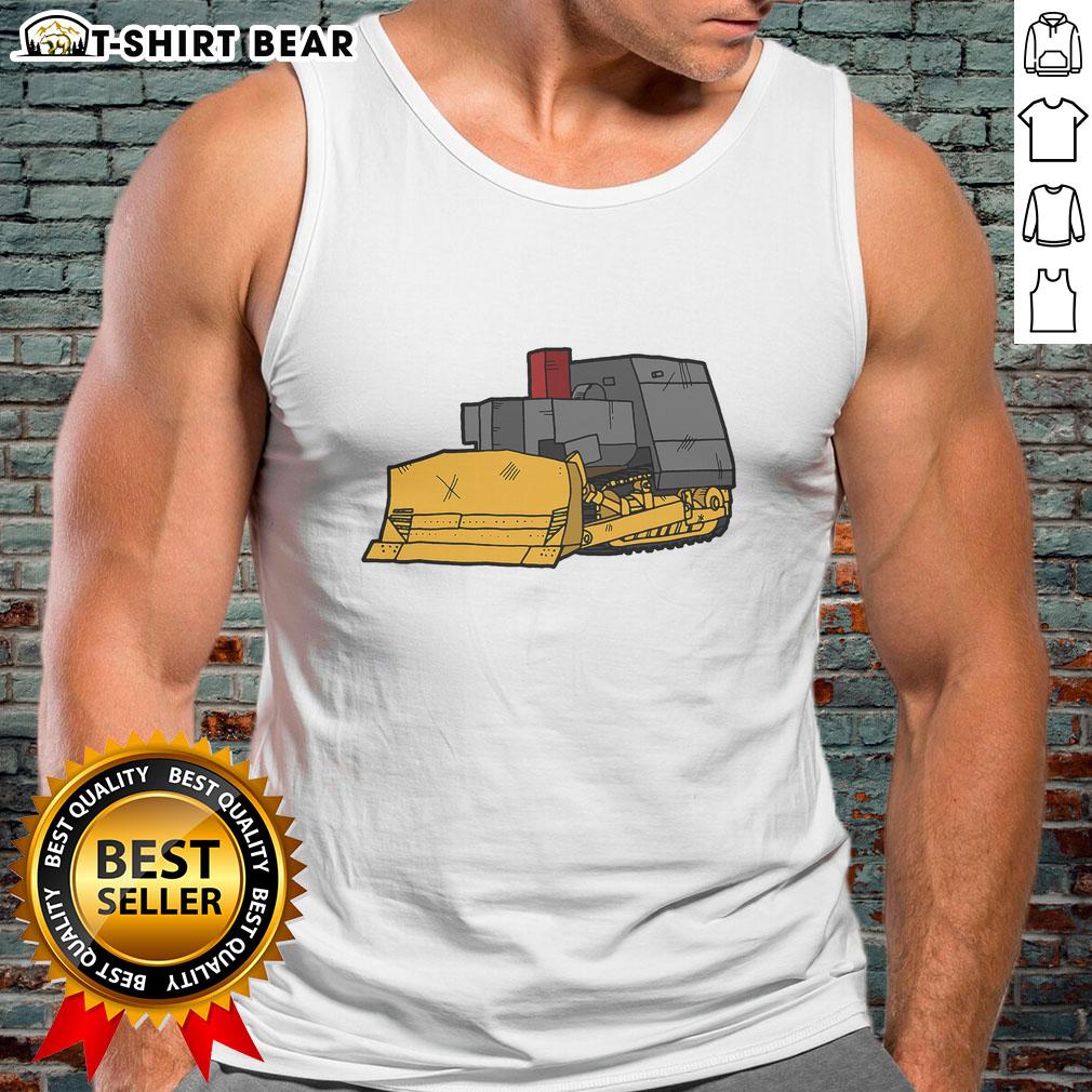 Awesome Killdozer modified bulldozer tank top showing a powerful bulldozer design, perfect for fans of heavy machinery.