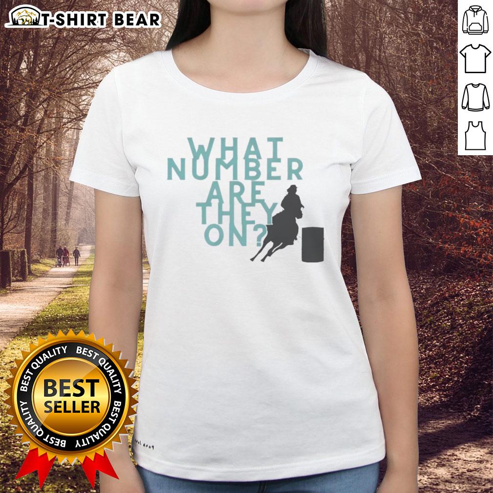 Awesome What Number Are They On Ladies Tee featuring a stylish graphic design for women's casual wear.