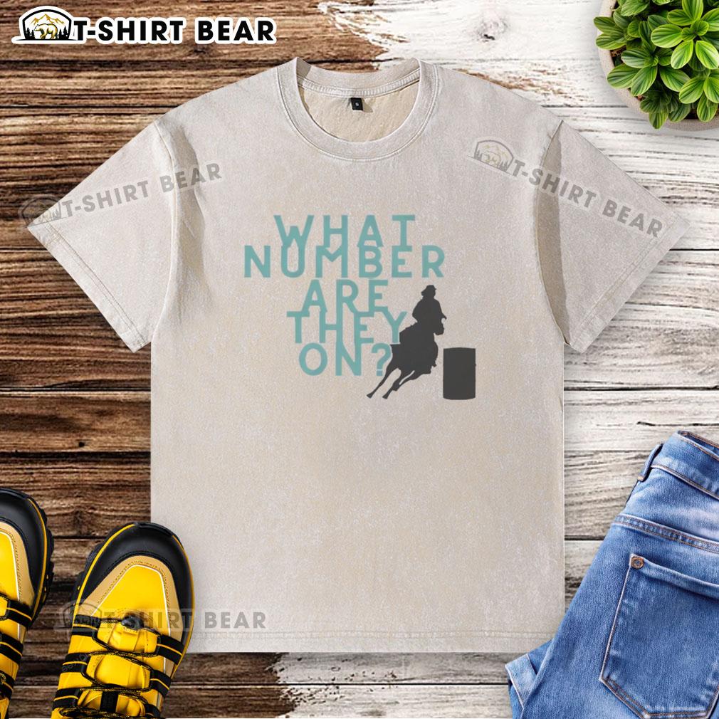 Awesome What Number Are They On washed t-shirt featuring a trendy graphic design in a casual fit.