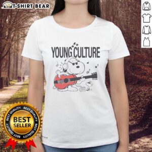 Awesome Young Culture Snoopy Drift Streetwear Ladies Tee featuring a stylish design perfect for casual outings.