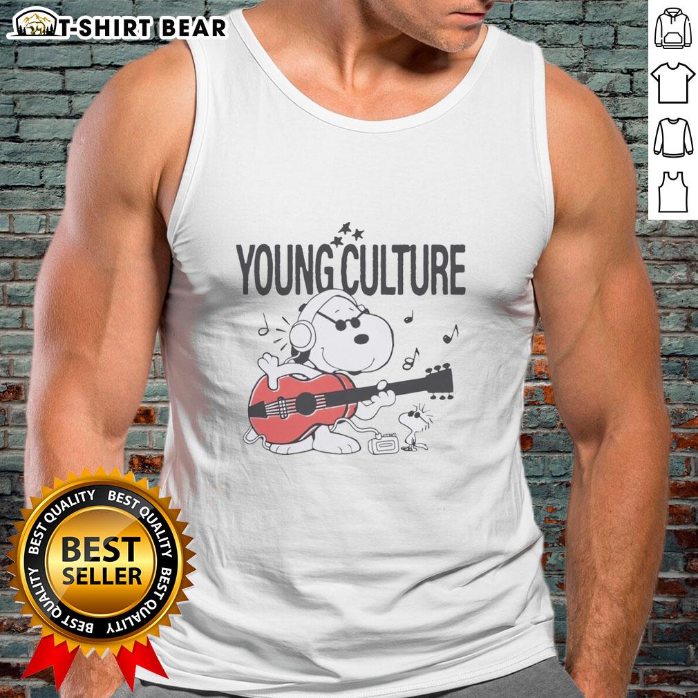Awesome Young Culture Snoopy Drift Streetwear Tank Top featuring a trendy design and vibrant colors, perfect for summer fashion.