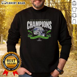 Alt Text: Funny Seattle Seahawks 2025-2026 NFC Championship Champions sweatshirt featuring a playful design and team colors.