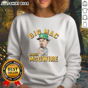 Alt Text: Good Athletics Mark McGwire Big Mac sweatshirt featuring vintage design for baseball fans and collectors