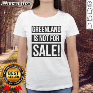 Good Greenland Is Not For Sale Retro Ladies Tee featuring a stylish design promoting environmental awareness.