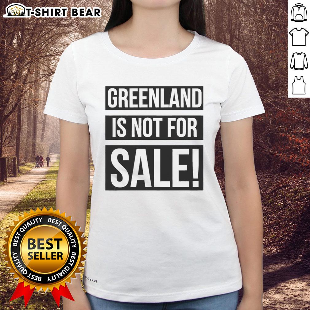 Good Greenland Is Not For Sale Retro Ladies Tee featuring a stylish design promoting environmental awareness.