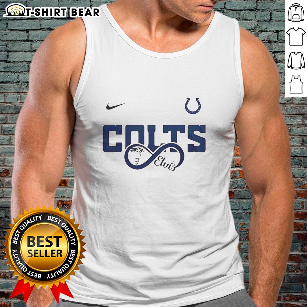 Good Indianapolis Colts NFL Elvis Presley Loves You fan tank top featuring vibrant colors and a stylish design for fans.